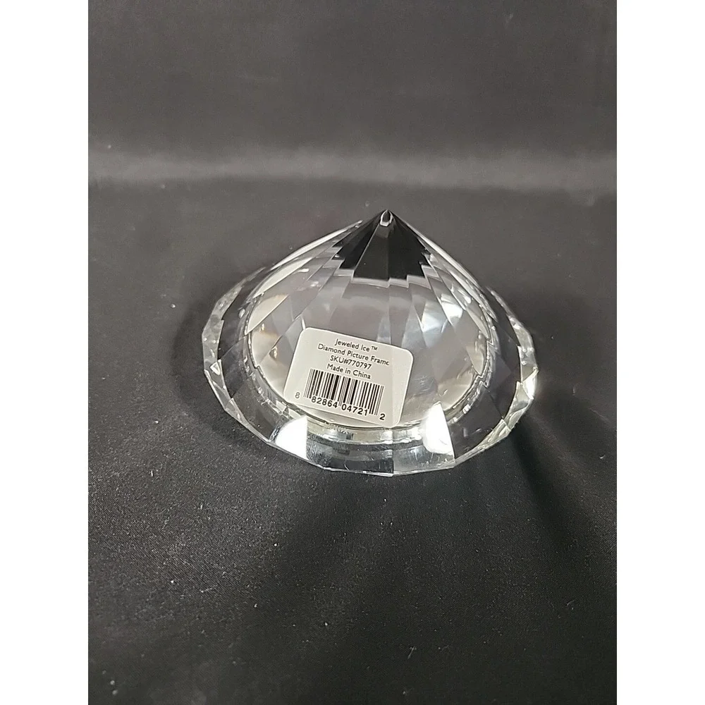 Lenox Jeweled Ice Diamond Shaped Crystal Photo Frame Glam Elegant New‎ in Box